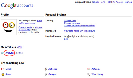 Google Accounts Profile