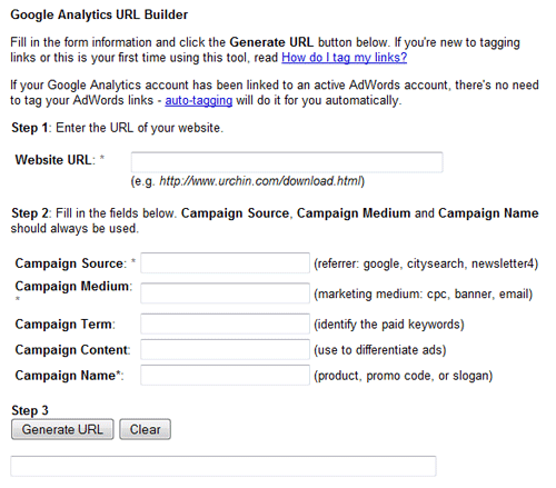 Google Analytics URL Builder takes the hard work out of generating tagged URLs for email campaigns